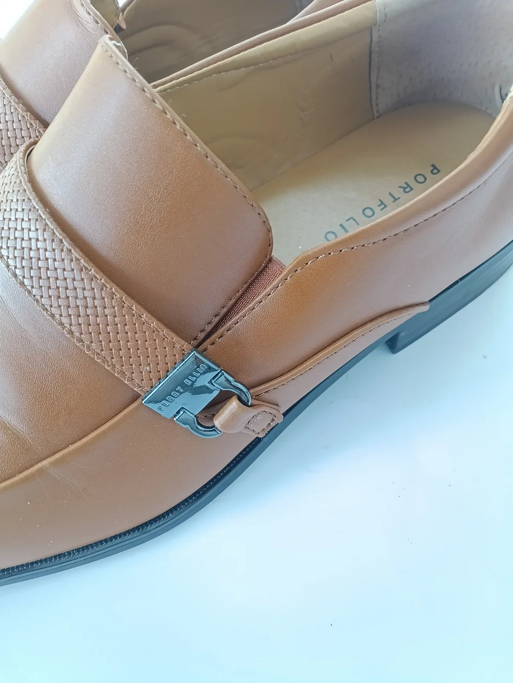 Perry Ellis Portfolio Men's Slip-On Loafers Dress Shoes Tan Brown Size 9.5